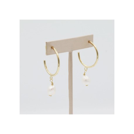 Pearl Drop Hoop