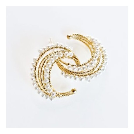 Multi Pearl Hoop